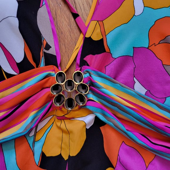 Trina Turk Gemini Plunge Maillot Swimsuit - 12 - NWT - Picture 2 of 10